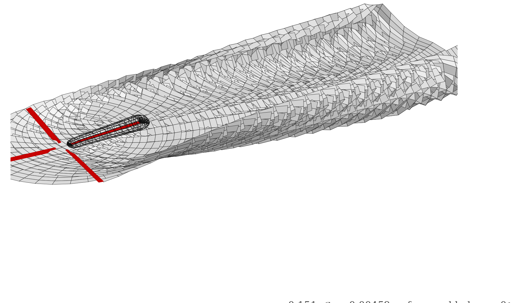 HART II forward-flight free-wake geometry